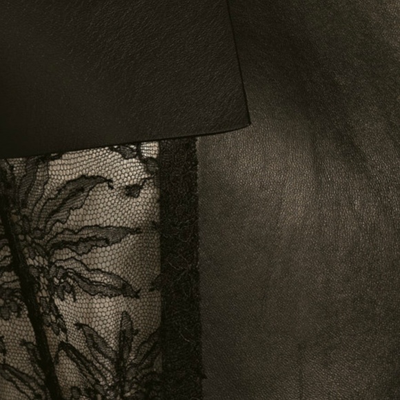 Valentino Leather and Lace Trench Coat, Small - Picture 5 of 5